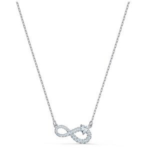 Swarovski Swarovski Infinity Necklace - White - Rhodium Plated